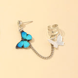 2020 Fashion Butterfly Clip Earrings Ear hook Stainless Steel Ear Clips Double pierced Earring Earrings Women Girls Jewelry