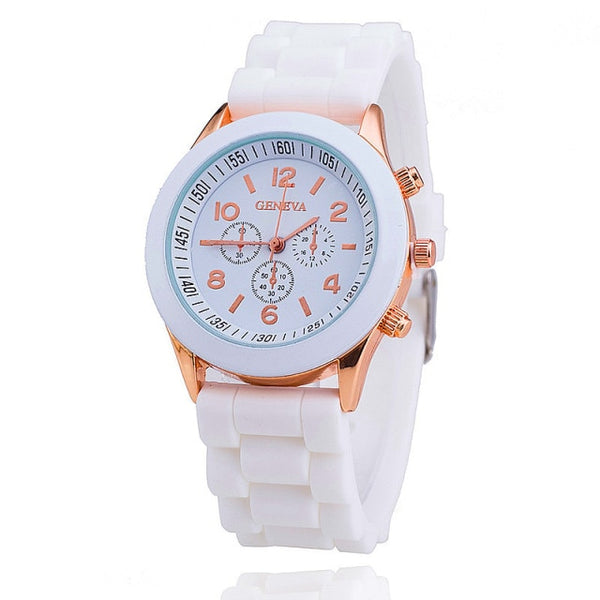 2021 Hot Sales Geneva Brand Silicone Women Watch Ladies Fashion Dress Quartz Wristwatch Female Watch montre montre femme watches
