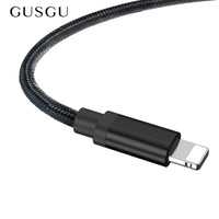 GUSGU Cáp đối với iPhone X 8 7 6 5 6 s 2.4A Nhanh Sạc Cáp USB Sync Cáp Dữ Liệu cho iPhone XR 5 s 5C SE iPad Sạc Usb Dây